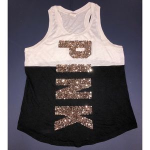 PINK Sequin Tank Top